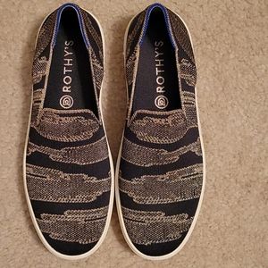 Black and Gold Rothys Sneakers